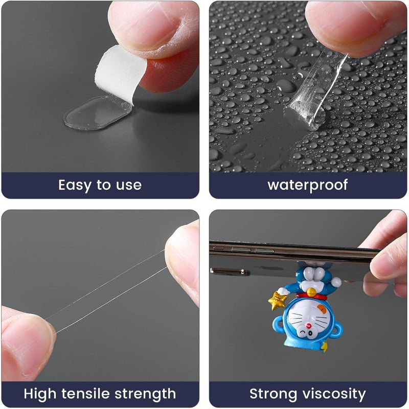 HATOLY Double Sided Mounting Putty dots 0.31 inch x 0.52 inch Waterproof Clean Removable for Party Decorations Picture Hanging Crafts Holiday Party (100pc) - Image 2